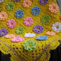 Granny Square Crochet Blanket Baby - thumbnail 3