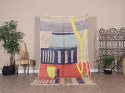 Authentic Boujaad Rug, Soft Moroccan Rug 5x8 Ft - thumbnail 1