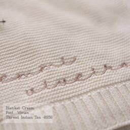 Personalized Embroidered Cotton Knit Baby Name Blanket, Custom Nursery Throw - 30x40 Inches - thumbnail 2