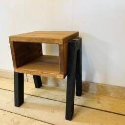 Wooden Box Bedside Table - Locally Sourced Timber, Shelving Unit - thumbnail 4
