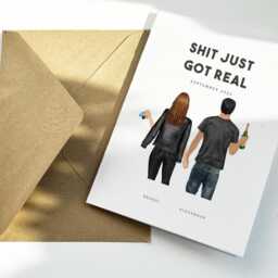 New Home Gift/Moving in Print Personalised New Funny Gifts Love Custom Card - thumbnail 2