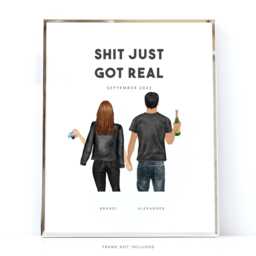 New Home Gift/Moving in Print Personalised New Funny Gifts Love Custom Card - thumbnail 1