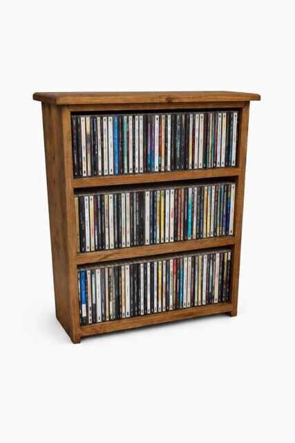 Cd Storage Unit - Wooden Cd Rack Shelf Freestanding Organiser Compact Holder Handmade - image 1