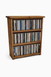 Cd Storage Unit - Wooden Cd Rack Shelf Freestanding Organiser Compact Holder Handmade - thumbnail 1