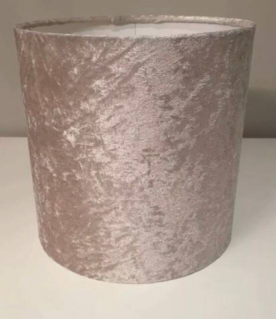 Handmade Lampshade in A Beautiful Champage/Oyster Colour Velvet Fabric, Various Sizes Available, Ceiling Or Table Floor Lamp Options - image 1