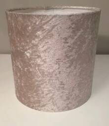 Handmade Lampshade in A Beautiful Champage/Oyster Colour Velvet Fabric, Various Sizes Available, Ceiling Or Table Floor Lamp Options - thumbnail 1