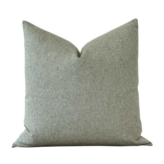 Sage Green Linen Pillow Cover - Handmade Decorative Cushion Soft Textured Throw Cozy Minimalist Home Decor Chase - image 1