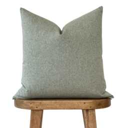 Sage Green Linen Pillow Cover - Handmade Decorative Cushion Soft Textured Throw Cozy Minimalist Home Decor Chase - thumbnail 3