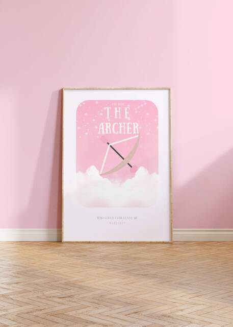 The Archer - Taylor Inspired Lyrics, Lyric Print, Lover, Christmas Gift Gift, Eras, Poster, Lyric, Wall Art, Print A3/A4/A5/8x10/5x7 - image 1