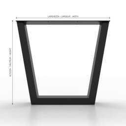 Metal Table Legs, Trapezoid Design, Sturdy & Customizable, Ideal For Dining Tables Desks - thumbnail 3