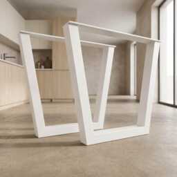 Metal Table Legs, Trapezoid Design, Sturdy & Customizable, Ideal For Dining Tables Desks - thumbnail 4