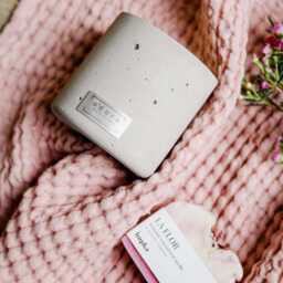 Waffle Linen Towel, Bathroom Face Waffle Hand Bath Rough Washed Cream, Gray, Pink - thumbnail 3