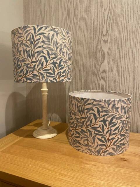 Handmade Lampshade in A Beautiful William Morris Bough Green Fabric, Various Sizes Available, Ceiling Or Table/Floor Lamp Options - image 1