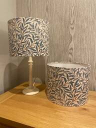 Handmade Lampshade in A Beautiful William Morris Bough Green Fabric, Various Sizes Available, Ceiling Or Table/Floor Lamp Options - thumbnail 1