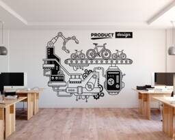 Product Design Vinyl Wall Decal Modern Office Decor - thumbnail 1