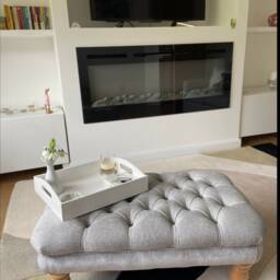 Size 80 cm X 50 Oxford Deep Buttoned Chesterfield Footstool/Ottoman/Coffee Table cm. UK Delivery Only - thumbnail 2