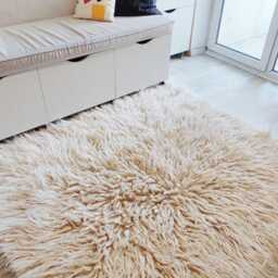 Handmade Flokati Shaggy Wool Rug, Soft Textured Tufted Carpet For Bedroom Or Sofa Cover, Cozy Scandinavian Decor, Housewarming Gift - thumbnail 3