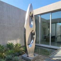 Contemporary Metal Sculpture Indoor Or Outdoor Handcrafted Luxury Modern Art - thumbnail 1