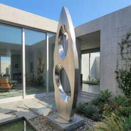 Contemporary Metal Sculpture Indoor Or Outdoor Handcrafted Luxury Modern Art - thumbnail 4
