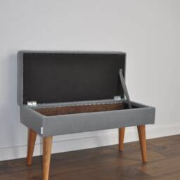 Modern Lovare Lux Bench With Storage, Upholstered, Hand-Made By Rossi Furniture - thumbnail 3