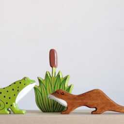 Handmade Wooden River Animal Toy Set Montessori Educational Toys - thumbnail 4