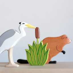 Handmade Wooden River Animal Toy Set Montessori Educational Toys - thumbnail 3
