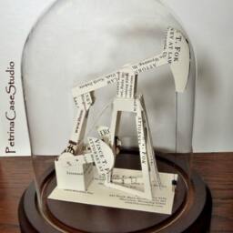 Oil Rig Business Card Sculpture Handmade Derrick Tower Gift - thumbnail 2