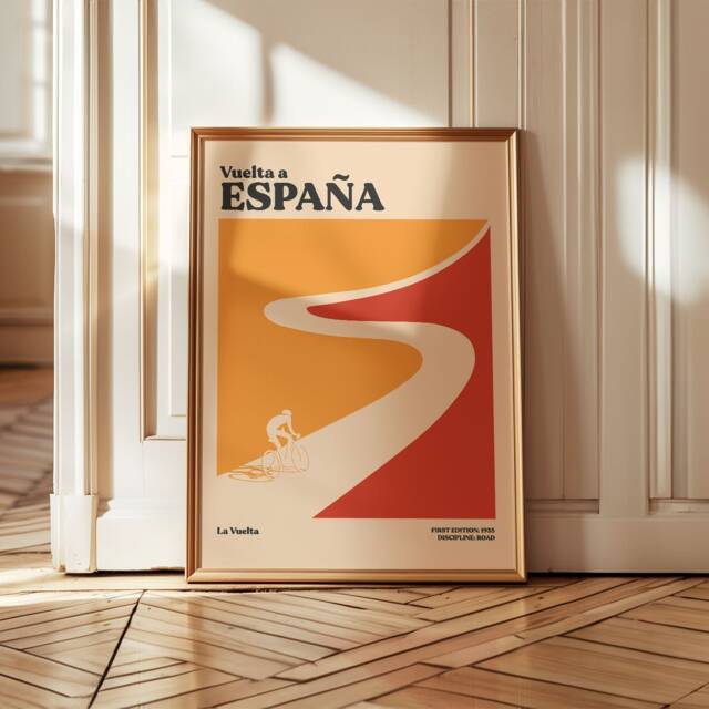 Vuelta A Espa??a Art Print - Vintage Cycling Poster Minimalist Grand Tour Wall - image 1