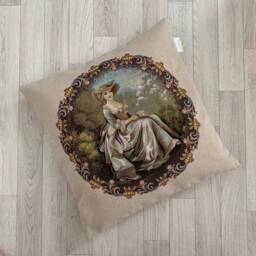Vintage Tapestry Cushion Cover Elegant Lady Design, 17 - thumbnail 1