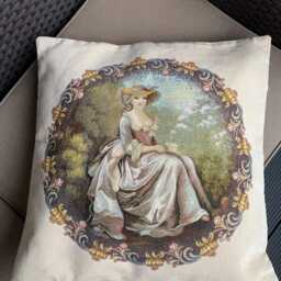 Vintage Tapestry Cushion Cover Elegant Lady Design, 17 - thumbnail 2