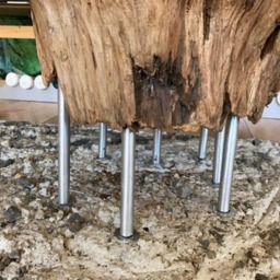 Root Table Made From Original Eifel Root With A Glass Top Of Esg Safety - thumbnail 3