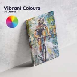 Abstract Cycling Race Peloton Expressionist Sports Painting Canvas Wall Art Print Decor Picture Ready To Hang - thumbnail 4