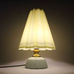 Handmade Dark Beige Fabric Ceramic Table Lamp For Home Decor-8# - thumbnail 4