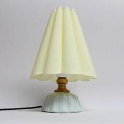 Handmade Dark Beige Fabric Ceramic Table Lamp For Home Decor-8# - thumbnail 3