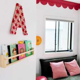 Pink & Red Custom Letter Star Wall Hanging - thumbnail 3