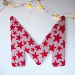 Pink & Red Custom Letter Star Wall Hanging - thumbnail 2