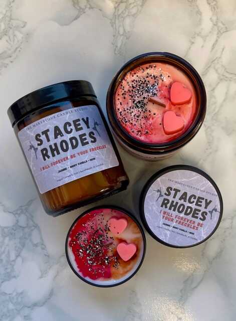 stacey Rhodes Candle - Officially Licensed By Leigh Rivers Dark Romance Gift Booktok Feminine Insatiable - image 1