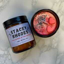 stacey Rhodes Candle - Officially Licensed By Leigh Rivers Dark Romance Gift Booktok Feminine Insatiable - thumbnail 2