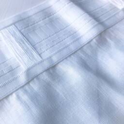 Set Of 2 Stonewashed Linen Curtain Panels in Milk White/Semi-Sheer Rod Pocket With Multifunctional Heading Tape - thumbnail 4