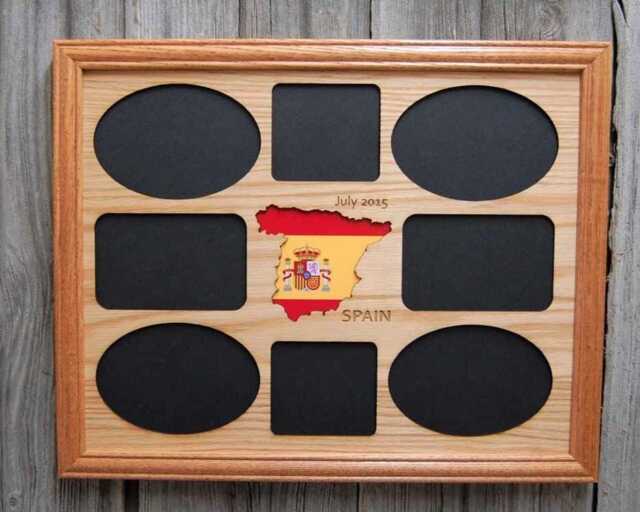 Spain Picture Frame - Collage Hold Multiple Photos Spanish Wall Decor, Vacation Frame, Travel Gift - image 1