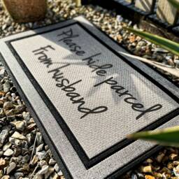 Please Hide Parcel From Husband Door Mat - Funny Welcome All Weather Doormat Custom Coir Housewarming Gift New Home Rug - thumbnail 2