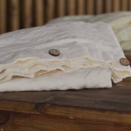 Duvet Cover Set & Pillow With Envelope Closures Antique White Color Stone Washed Seamless Full King Quilt Linen Duvet Cover Full - thumbnail 3