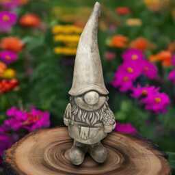 Unique Gnome Sculpture Concrete Team Trolls Figurine Outdoor Draft Decoration Handmade Gnomes Ornament Front Door Statue Gnome Lover Gift - thumbnail 3