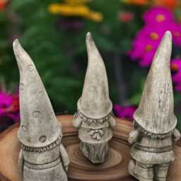 Unique Gnome Sculpture Concrete Team Trolls Figurine Outdoor Draft Decoration Handmade Gnomes Ornament Front Door Statue Gnome Lover Gift - thumbnail 4