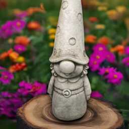 Unique Gnome Sculpture Concrete Team Trolls Figurine Outdoor Draft Decoration Handmade Gnomes Ornament Front Door Statue Gnome Lover Gift - thumbnail 2