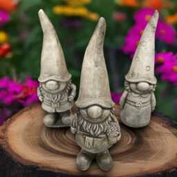 Unique Gnome Sculpture Concrete Team Trolls Figurine Outdoor Draft Decoration Handmade Gnomes Ornament Front Door Statue Gnome Lover Gift - thumbnail 1