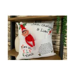 Personalized Christmas Elf Pocket Cushion Cover - 40x40 cm - thumbnail 3