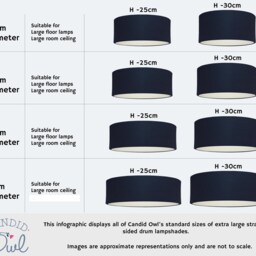 Extra Large Light Grey Lampshade With Diffuser - thumbnail 3