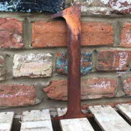 Large Rusty Metal House Number Industrial Wall Shop Display Sign - 12 Inch - thumbnail 2