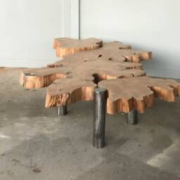 Live Edge & Steel Coffee Table - thumbnail 3